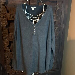 Terra & Sky Black Knit Top